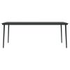 7 Piece Patio Dining Set Black