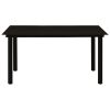7 Piece Patio Dining Set PVC Rattan Black