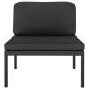 5 Piece Patio Lounge Set with Cushions Aluminum Anthracite