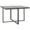 5 Piece Patio Dining Set with Cushions Poly Rattan Black