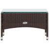 4 Piece Patio lounge set with Cushions Poly Rattan Brown